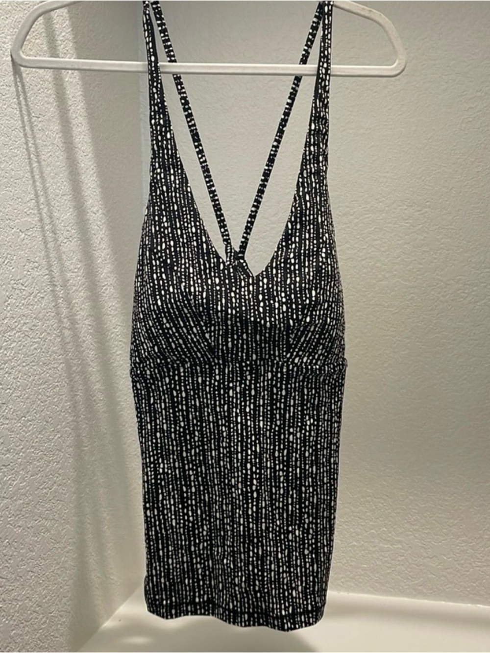 Athleta Black and White Swim Tankini Top